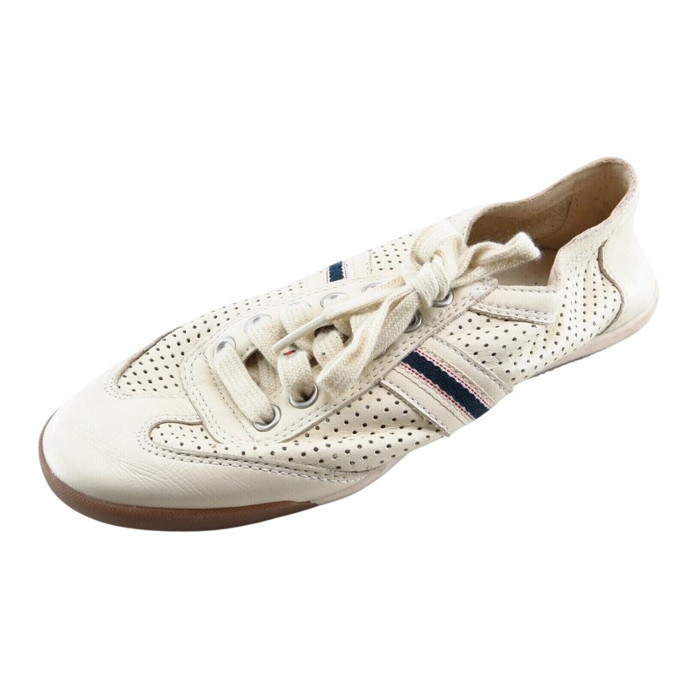 Ellen Degeneres Love Women Sz 6 M Beige Lace Up Fashion Sneakers Leather Shoe‎